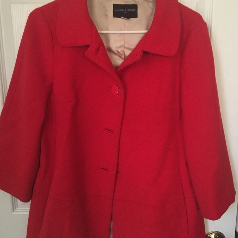 Banana Republic Bright Red Swing Jacket